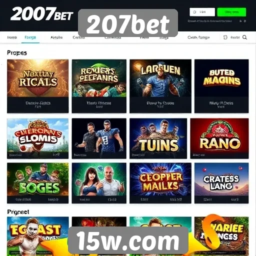 Plataforma 207bet oferece diversas opções de jogos online