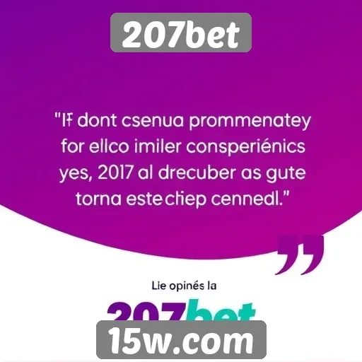 Feedback de usuários sobre a experiência na 207bet